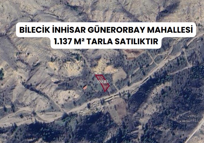 BİLECİK İNHİSAR GÜNERORBAY   KÖYÜNDE 1.137  M² TARLA SATILIKTIR - BİLECİK İNHİSAR fotoğraf 9